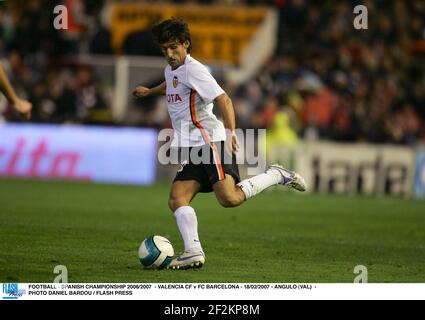 FUSSBALL - SPANISCHE MEISTERSCHAFT 2006/2007 - VALENCIA CF GEGEN FC BARCELONA - 18/02/2007 - ANGULO(VAL) - FOTO DANIEL BARDOU / FLASH DRÜCKEN Stockfoto