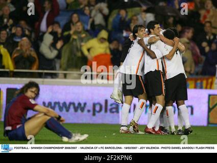 FUSSBALL - SPANISCHE MEISTERSCHAFT 2006/2007 - VALENCIA CF GEGEN FC BARCELONA - 18/02/2007 - JOY VALENCIA - FOTO DANIEL BARDOU / FLASH DRÜCKEN Stockfoto