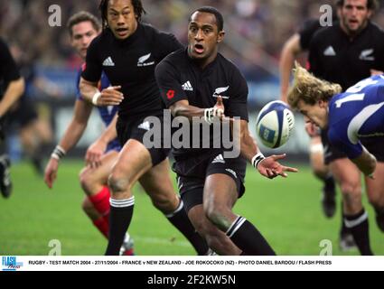 RUGBY - TESTSPIEL 2004 - 27/11/2004 - FRANKREICH V NEUSEELAND - JOE ROKOCOKO (NZ) - FOTO DANIEL BARDOU / FLASH DRÜCKEN Stockfoto