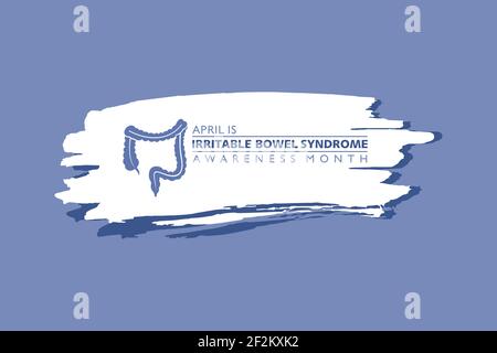 Vektor Illustration des Reizdarmsyndroms (IBS) Awareness Month beobachtet Im April Stock Vektor