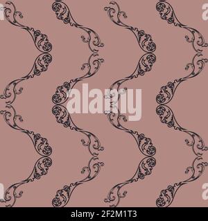 Ausgerichtete Spiralen nahtlos wiederholendes Muster Stock Vektor