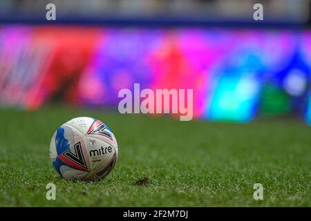 Blackburn, Großbritannien. März 2021, 12th. Der Mitre Delta Max Spielball in Blackburn, UK am 3/12/2021. (Foto von Simon Whitehead/News Images/Sipa USA) Quelle: SIPA USA/Alamy Live News Stockfoto