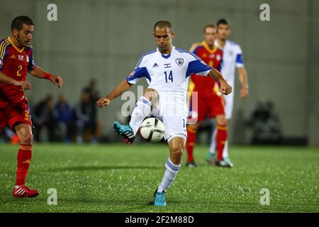 Gil Vermouth von Israel während des UEFA Europameisterschaft Qualifying Fußballspiel 2016, Gruppe B, zwischen Andorra und Israel am 13. Oktober 2014 in Estadi Nacional in Andorra la Vella, Andorra. Foto Manuel Blondau / AOP PRESS / DPPI Stockfoto