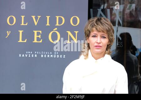 Madrid, Spanien. März 2021, 12th. Marta Larralde y Guillem Jiménez presentación de la película OLVIDO Y LE'n en Madrid Credit: CORDON PRESS/Alamy Live News Stockfoto