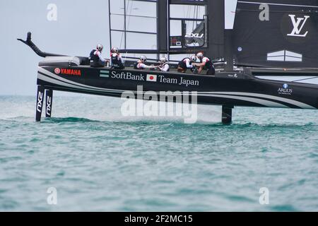 SoftBank Team Japan Skipper von Dean Barker während der Louis Vuitton Americas Cup Qualifiers, Tag 6 des Rennens im Great Sound of Hamilton, Bermuda am 3rd. Juni 2017 - Foto Christophe Favreau / DPPI Stockfoto