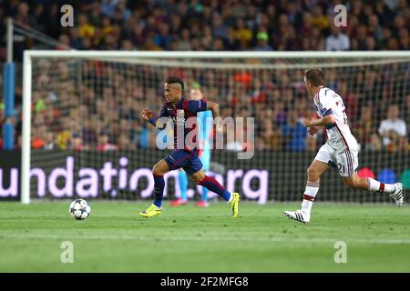 Neymar Jr vom FC Barcelona während des UEFA Champions League Halbfinales der ersten Etappe, zwischen dem FC Barcelona und Bayern München am 6. Mai 2015 im Camp Nou Stadion in Barcelona, Spanien. Foto: Manuel Blondau/AOP.Press/DPPI Stockfoto