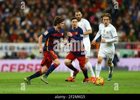 Sergi Roberto FC Barcelona während des Fußballspiels der spanischen Meisterschaft Liga zwischen Real Madrid CF und FC Barcelona am 21. November 2015 im Santiago Bernabeu Stadion in Madrid, Spanien. Foto: Manuel Blondau/AOP Press/DPPI Stockfoto