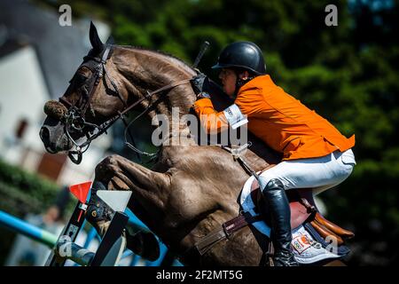 Harrie SMOLDERS (NED) im Don VHP Z beim Longines FEI Nations Cup de France, Wettbewerb des Internationalen Springturnierens von La Baule 2018 (Jumping International de la Baule), am 20. Mai 2018 in La Baule, Frankreich - Foto Christophe Bricot / DPPI Stockfoto