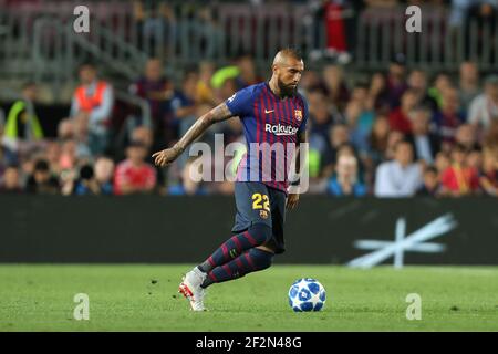 Arturo Vidal des FC Barcelona während der UEFA Champions League, Gruppe B Fußballspiel zwischen FC Barcelona und PSV Eindhoven am 18. September 2018 im Camp Nou Stadion in Barcelona, Spanien - Foto Manuel Blondau / AOP Press / DPPI Stockfoto