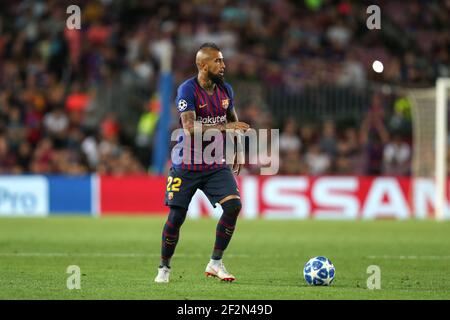 Arturo Vidal des FC Barcelona während der UEFA Champions League, Gruppe B Fußballspiel zwischen FC Barcelona und PSV Eindhoven am 18. September 2018 im Camp Nou Stadion in Barcelona, Spanien - Foto Manuel Blondau / AOP Press / DPPI Stockfoto