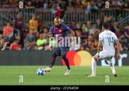 Arturo Vidal des FC Barcelona während der UEFA Champions League, Gruppe B Fußballspiel zwischen FC Barcelona und PSV Eindhoven am 18. September 2018 im Camp Nou Stadion in Barcelona, Spanien - Foto Manuel Blondau / AOP Press / DPPI Stockfoto