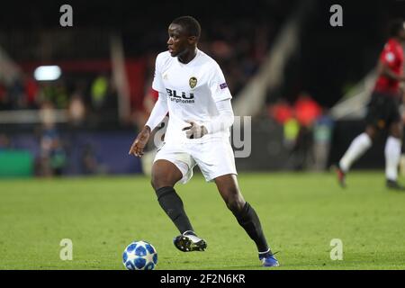 Mouctar Diakhaby von Valencia während der UEFA Champions League, Gruppe H Fußballspiel zwischen Valencia CF und Manchester United am 12. Dezember 2018 im Mestalla Stadion in Valencia, Spanien - Foto Manuel Blondau / AOP Press / DPPI Stockfoto