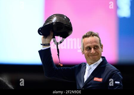 Julien EPAILLARD (FRA) beim Land Rover Grand Prix beim International Show Jumping in Bordeaux, FEI Jumping and Driving World Cup am 9. Februar 2020 im Parc des Expositions in Bordeaux-Lac, Frankreich - Foto © CEB / Christophe Bricot / DPPI Stockfoto