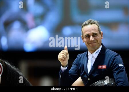 Julien EPAILLARD (FRA) beim Land Rover Grand Prix beim International Show Jumping in Bordeaux, FEI Jumping and Driving World Cup am 9. Februar 2020 im Parc des Expositions in Bordeaux-Lac, Frankreich - Foto © CEB / Christophe Bricot / DPPI Stockfoto