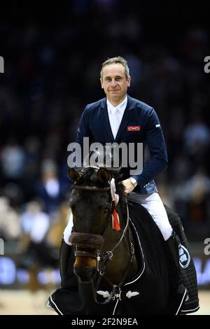 Julien EPAILLARD (FRA) beim Land Rover Grand Prix beim International Show Jumping in Bordeaux, FEI Jumping and Driving World Cup am 9. Februar 2020 im Parc des Expositions in Bordeaux-Lac, Frankreich - Foto © CEB / Christophe Bricot / DPPI Stockfoto