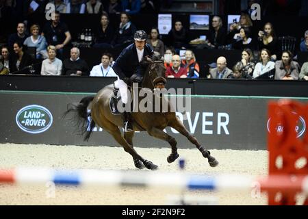 Julien EPAILLARD (FRA) beim Land Rover Grand Prix beim International Show Jumping in Bordeaux, FEI Jumping and Driving World Cup am 9. Februar 2020 im Parc des Expositions in Bordeaux-Lac, Frankreich - Foto © CEB / Christophe Bricot / DPPI Stockfoto