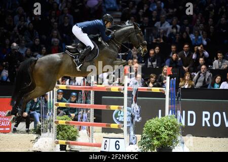 Julien EPAILLARD (FRA) beim Land Rover Grand Prix beim International Show Jumping in Bordeaux, FEI Jumping and Driving World Cup am 9. Februar 2020 im Parc des Expositions in Bordeaux-Lac, Frankreich - Foto © CEB / Christophe Bricot / DPPI Stockfoto