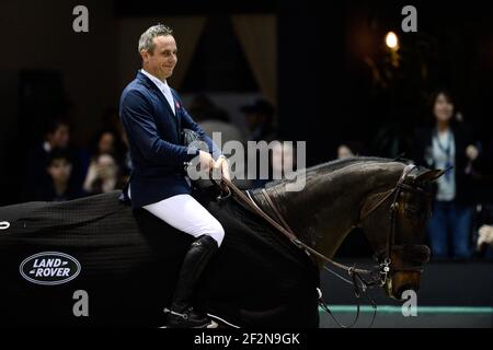 Julien EPAILLARD (FRA) beim Land Rover Grand Prix beim International Show Jumping in Bordeaux, FEI Jumping and Driving World Cup am 9. Februar 2020 im Parc des Expositions in Bordeaux-Lac, Frankreich - Foto © CEB / Christophe Bricot / DPPI Stockfoto