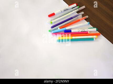 Buntstift keine Personen mit weißem Hintergrund Stockbild und Stockfoto Stockfoto