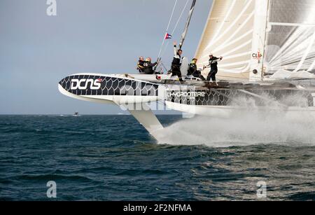 SAINLING - HYDRPTERE DCNS - ALAIN THEBAULT UND SEINE CREW SEGELN IN SAN FRANCISCO (USA) - 23/08/2012 - FOTO CHRISTOPHE LAUNAY/DPPI – Stockfoto