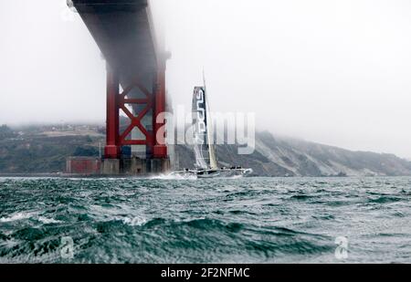 SAINLING - HYDRPTERE DCNS - ALAIN THEBAULT UND SEINE CREW SEGELN IN SAN FRANCISCO (USA) - 23/08/2012 - FOTO CHRISTOPHE LAUNAY/DPPI – Stockfoto