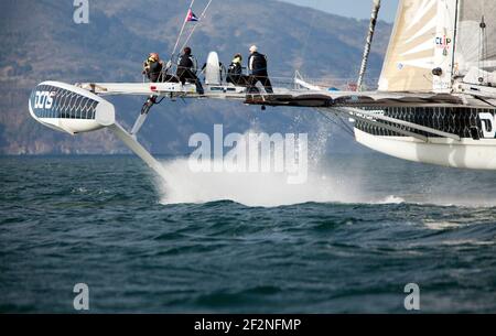 SAINLING - HYDRPTERE DCNS - ALAIN THEBAULT UND SEINE CREW SEGELN IN SAN FRANCISCO (USA) - 23/08/2012 - FOTO CHRISTOPHE LAUNAY/DPPI – Stockfoto