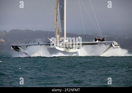 SAINLING - HYDRPTERE DCNS - ALAIN THEBAULT UND SEINE CREW SEGELN IN SAN FRANCISCO (USA) - 23/08/2012 - FOTO CHRISTOPHE LAUNAY/DPPI – Stockfoto