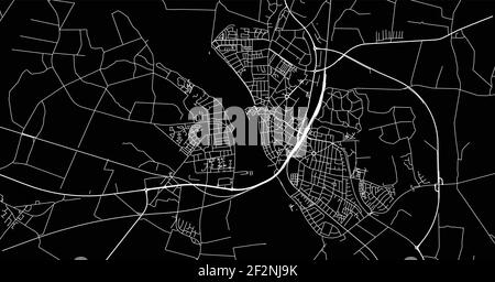 Städtischer Vektor Stadtplan von Nykobing falster, Dänemark Stock Vektor