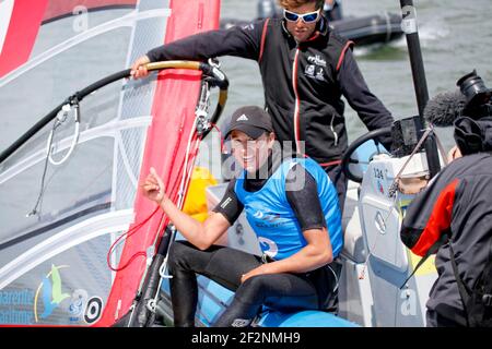 Charline Picon während des ISAF Sailing World Cup Hyères, RSX Women, am 26. April 2015 in Hyere, Frankreich - Foto Christophe Launay / DPPI Stockfoto