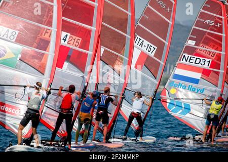 Charline Picon während des ISAF Sailing World Cup Hyères, RSX Women, am 24. April 2015 in Hyere, Frankreich - Foto Christophe Launay / DPPI Stockfoto