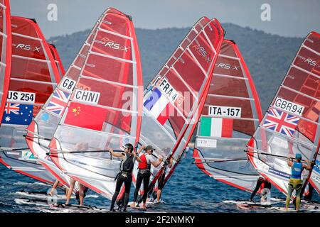 Charline Picon während des ISAF Sailing World Cup Hyères, RSX Women, am 24. April 2015 in Hyere, Frankreich - Foto Christophe Launay / DPPI Stockfoto