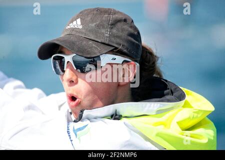 Charline Picon während des ISAF Sailing World Cup Hyères, RSX Women, am 24. April 2015 in Hyere, Frankreich - Foto Christophe Launay / DPPI Stockfoto