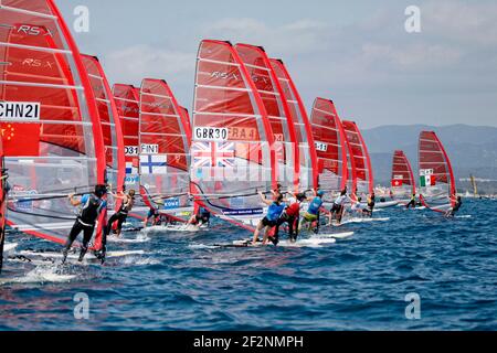 Charline Picon während des ISAF Sailing World Cup Hyères, RSX Women, am 24. April 2015 in Hyere, Frankreich - Foto Christophe Launay / DPPI Stockfoto