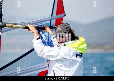 Charline Picon während des ISAF Sailing World Cup Hyères, RSX Women, am 24. April 2015 in Hyere, Frankreich - Foto Christophe Launay / DPPI Stockfoto