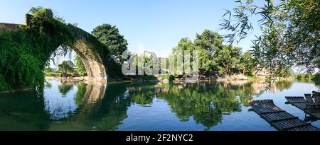 Panorama, Asien, China, Guilin, Landschaft Stockfoto