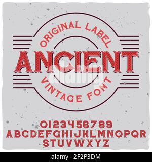 Vintage-Vektorschriftart. Elegante königliche Schrift im antiken Stil. Stock Vektor