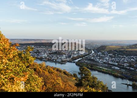 Spaziergang zur Burgruine Rossel im Rheingau Stockfoto