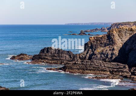 Küste in Alentejo, Portugal Stockfoto