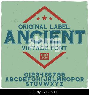 Vintage-Vektorschriftart. Elegante königliche Schrift im antiken Stil. Stock Vektor