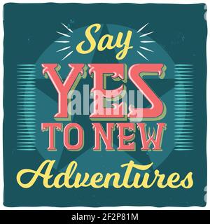 Motivationsposter. Inspirierendes Zitat-Design. Stock Vektor