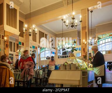 Café Wien, Breite Straße, Altstadt, Wernigerode, Harz, Sachsen-Anhalt, Deutschland, Europa Stockfoto