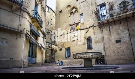 Place Saint Ravy in Montpellier Stockfoto