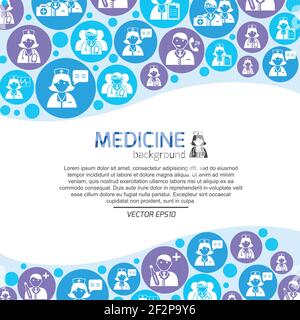 Gesundheitswesen und Medizin Ärzte Hintergrund Vorlage-Vektor-illustration Stock Vektor