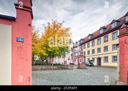 Schleifrashof, Adelssitz, Herrenhaus, Hausansicht, Altstadt Salmünster, Bad Soden-Salmünster, Kinzigtal, Hessen, Deutschland, Europa Stockfoto