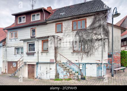 Hausansicht, historische Altstadt, Altstadt Salmünster, Bad Soden-Salmünster, Kinzigtal, Hessen, Deutschland, Europa Stockfoto