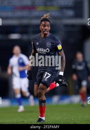 Ewood Park, Blackburn, Lancashire, Großbritannien. März 2021, 12th. English Football League Championship Football, Blackburn Rovers versus Brentford; Ivan Toney of Brentford Credit: Action Plus Sports/Alamy Live News Stockfoto