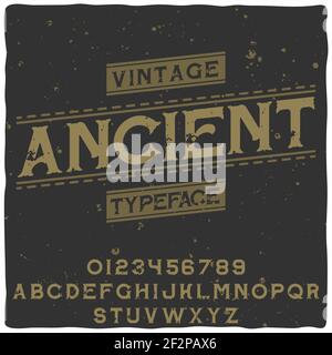 Vintage-Vektorschriftart. Elegante königliche Schrift im antiken Stil. Stock Vektor
