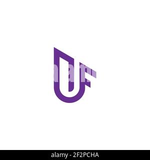 Buchstabe nf Linie Art geometrisches Design Emblem Logo Vektor Stock Vektor