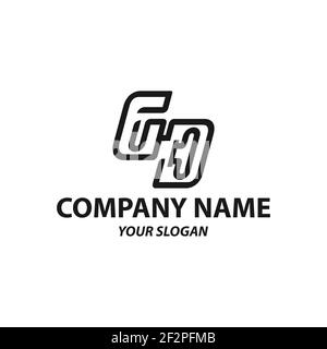 Buchstabe GD Logo. Abstrakter Buchstabe GD Logo Design. Vektor-Illustration Stock Vektor