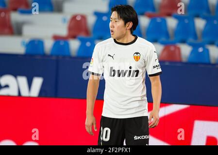 Valencia, Spanien. März 2021, 12th. Kang-in Lee von Valencia CF beim spanischen Fußballspiel La Liga zwischen Levante UD und Valencia CF im Stadion Ciutat de Valencia gesehen. Endergebnis; Levante UD 1:0 Valencia CF. (Foto: Xisco Navarro/SOPA Images/Sipa USA) Quelle: SIPA USA/Alamy Live News Stockfoto